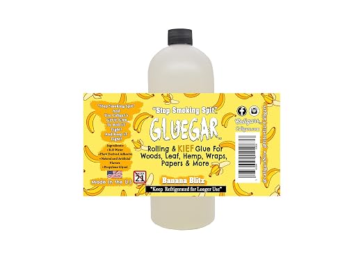 GlueGar- 4oz - 1 Gallon - Roller Size Bottles (Natural Rolling Glue, Cigar Glue, Paper Glue, Wrap Glue) (Banana, 1 Liter)