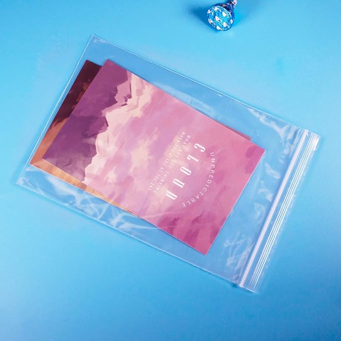 iMailer - 500 Count - 8" x 10" Zip Bags - Clear Reclosable Zip Plastic Poly Bags 2 Mil with Resealable Lock Seal Zipper for Art Prints, Brochure, Photoes, Handicraft Gift