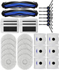 Main Brush, Side Brush, Dust Bag, Mop Cloth, Filter Replacement | Compatible With Ecovacs Deebot N30 Omni, Robot Vacuum Accessories, Replacement Parts, Brush, HEPA Filter(1 set)