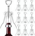 Hushee 10 Pcs Wine Bottle Opener, Zinc Alloy Wing Corkscrew Heavy Duty, Multifunctional Wine Corkscrew for Kitchen, Restaurant, Bar, Waiters, Ideal for Wedding Shower Party Favors, Event Gifts