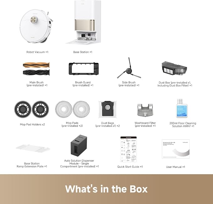 DREAME L60 Ultra PE Robot Vacuum and Mop, 30,000Pa Suction, Self-Cleaning,Corner-to-Edge Deep Cleaning, Detangling Brush, Obstacle Avoidance and 360° Navigation, White