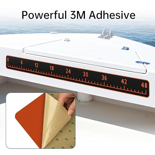 HZshark EVA Foam Fish Measuring Board, Fish Ruler with 3M Self-Adhesive Backing,48" Fishing Tape Measure for Boats Sailboats Yachts Kayaks