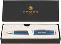 Cross Coventry Ballpoint Pen, Blue Lacquer with Chrome Trim, Custom Engraved — Graduation, Promotion, Office, or New Hire Gift