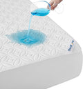 BEDLORE Waterproof Mattress Protector, RV Queen Size Mattress Pad Noiseless with Deep Pocket 6"-18" Depth, Soft Breathable Dirt-Proof Bed Mattress Cover Washable (White)