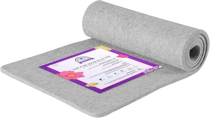 Rdutuok Wool Pressing Mat, 54in x 15in, 100% New Zealand Wool Ironing Mat | Extra Large 1/2" Thick Ironing Pad with Carrying Case for Quilting, Sewing, Embroidery and Large Quilt Projects