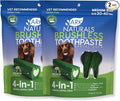 Ark Naturals Brushless Toothpaste – Medium Breeds, 18oz Bag, 2-Pack – Dog Dental Chew with Toothpaste Center – Freshen Breath and Reduce Plaque & Tartar with Dental Chews for Dogs | Dental Chew with Toothpaste Center to Freshen Breath, Reduce Plaque & ...
