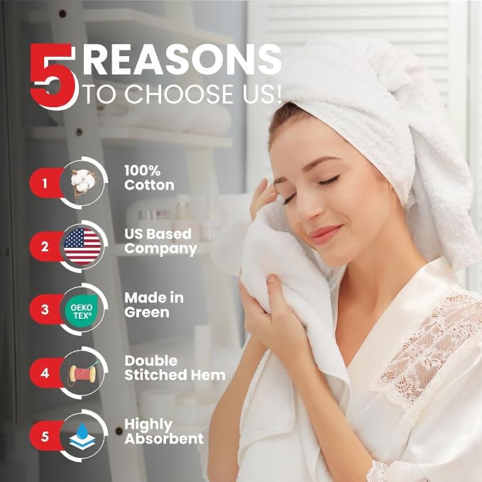 Infinitee Xclusives 100% Cotton Hand Towels for Bathroom - Set of 6 | Ultra Soft, Absorbent & Quick-Drying |16x28 inches| Luxury Hand Towel Set |600 GSM| Gym, Shower, Spa & Hotel Use