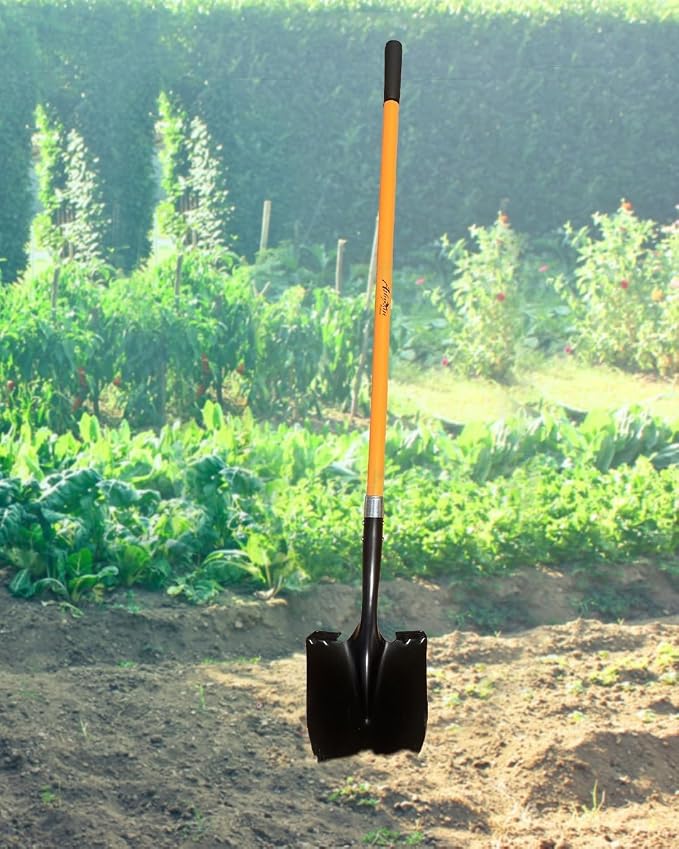 Ashman HeavyDuty Digging Shovel (1 Pack) 47-Inch Lond Handle with Trenching Blade and durable Handle - Ideal for Garden, Landscaping, Construction, Masonry - Perfect for Digging Soil, Dirt, and Gravel