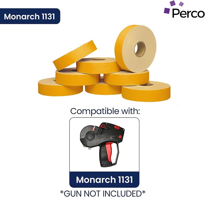 Pricing Labels for Monarch 1131 Fluorescent Orange - 60,000 Labels w/ 24 Rolls Value Pack, 3 Sleeves - Made in USA