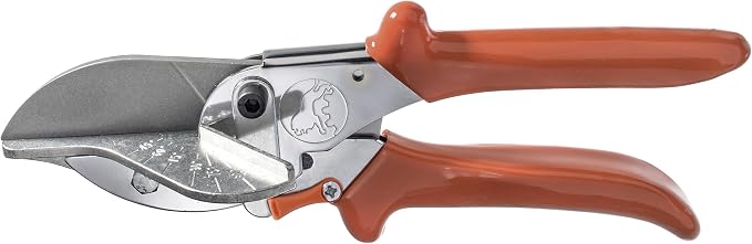 Original LÖWE Mitre Scissors 3.104/HÜ with Lever Transmission and 45 Degree Stops, for use in Industry and Crafts, for Hard and Flat Materials Such as Plastic, Rubber, Wood, PVC, Leather