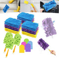 Reusable Chenille Microfiber Dust Duster, 2026 New Reusable Duster with Removable Washable Cloth Covers, Washable Microfiber Mop Pads for Cleaning Ceiling, Fan Hardwoods Window Kitchen Floor (3 Sets)