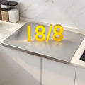 304 Stainless Steel Cutting Board with Lip,Food Grade Prep Board 15.7x11.4" | Dishwasher safe, L-Shaped Edge, Non-Slip Pads, Hygienic Surface, Easy Clean, For Meat, Fruit, Vegetables & Bread