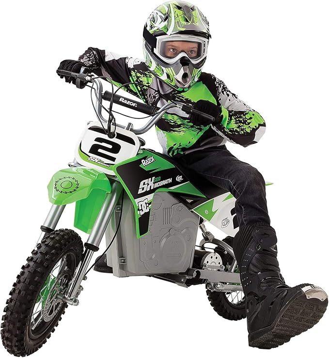 Razor Dirt Rocket SX500 McGrath Electric Motocross Bike for Kids Ages 14+ - 40 mins of Ride Time, For Riders up to 175 lbs