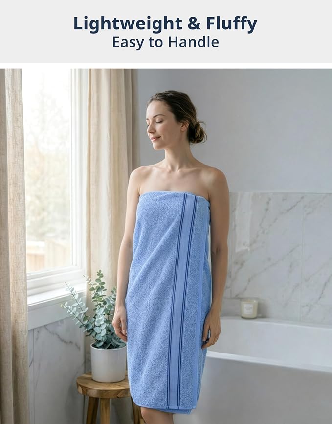 LANE LINEN Towel Set Quick Dry 100% Cotton 18 Piece Soft Absorbent - Allure | Oeko-Tex Bath Towels - Zero-Twist Durability, Terry Weave Comfort, Long-Lasting Comfort, Hotel-Style Look