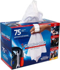 Multi Use Cleaning Rags 75 Count Super Absorbent edgeless White Rags, Washable, Multi-use Rags