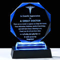 Movdyka Doctor Appreciation Gifts Glass Plaque, Laser Engraved Doctor Gifts for Men Women with LED Base, Unique Retirement Gifts for Doctors, Best Doctor Ever Thank You Gift, Doctors Day Keepsake