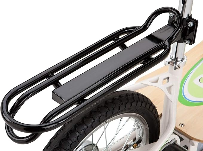 Razor EcoSmart Metro Electric Scooter for Adults - 500W High Torque Motor, Up to 18MPH, 16" Air Filled Tires, Rear Wheel Drive, Height Adjustable Seat and Detachable Luggage Basket, Bamboo Deck