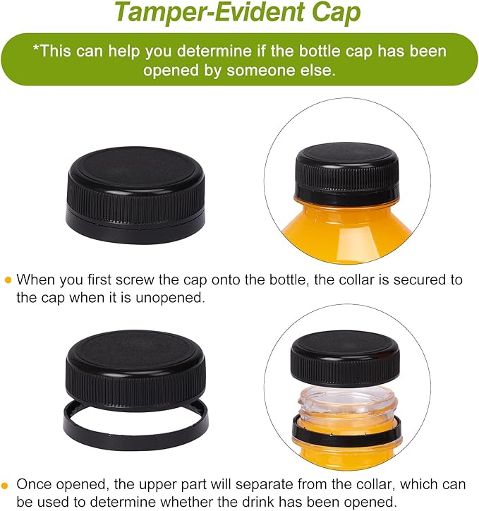 TOMNK 200pcs Juice Bottles with Caps, 4oz Plastic Containers with Lids Empty Reusable Clear Ginger Shots Bottles with Label, Funnel, and Brush Beverage for Juicing, Smoothies, Drinking, Fridge