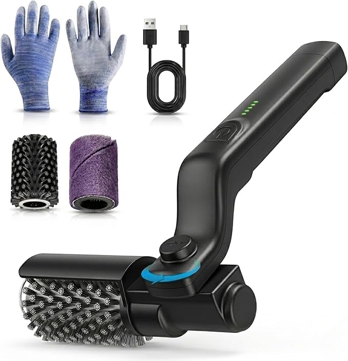 Electric Grill Brush, Cordless Rechargeable BBQ Grill Cleaner with High Torque Motor, Stainless Steel Bristles, Adjustable Angle, Heavy Duty Cleaning Tool for Grill Grates