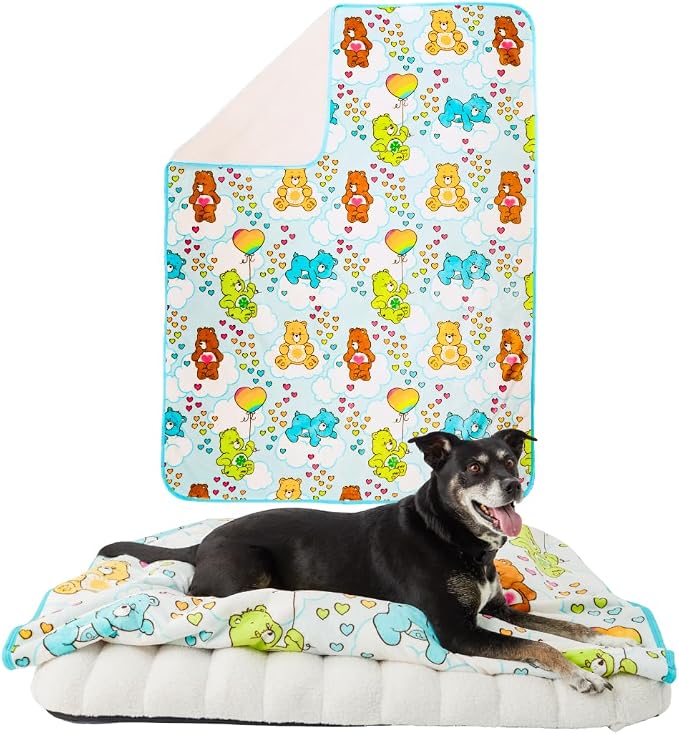 Care Bears Waterproof Dog Bed Cover, Large 50x60 Pet Blanket for Furniture Bed Couch Sofa, (Officially Licensed) by Franco