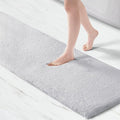 Madison Park Marshmallow Bathroom Rug Non Slip, Luxrurious Plush Bath Mat, Absorbent, Quick Dry, Spa Design Bath Room Décor, 24x72, Silver