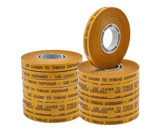 WOD General Purpose ATG Tape, 3/8 inch x 36 yds. (Set of 16 Rolls) Adhesive Transfer Tape Glider Refill Rolls Clear Adhesive on Gold Liner (Acid Free) RWATG20