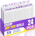 24 Pcs Power Mop Refills Pad, 5X Cleaning Multi-Surface Replacement for Swiffer Power Mop, Wet Pads Refill for Wood Floors & More, Compatible with Swiffer PowerMop Pads & Mopping Refills