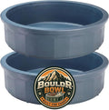 Pet Crock Bowl - 2 Pack – Thick Durable Plastic (Blue, 96oz Jumbo) Non-Tip Food & Water Dish for Dogs, Cats - Indoor/Outdoor - Chew Resistant, Easy Clean BouldrBowl from Healthy Surplus®
