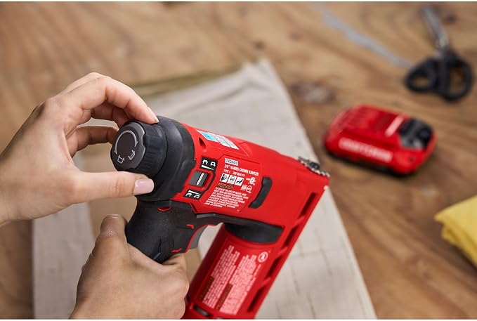 CRAFTSMAN V20 Staple Gun, 3/8 in. Wide Crown Stapler, Cordless Staple Gun Battery Powered, Tool Only (CMCN410B)