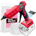 MONVICT Cordless Glue Gun for Milwaukee 18V Battery with 50 Glue Sticks | 100W Upgraded Digital Temperature Adjustable Handheld Electric Power Full Size Heavy Duty Glue Gun (Battery NOT included)