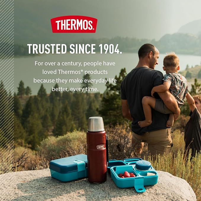 THERMOS Stainless King Vacuum-Insulated Beverage Bottle,40 Ounce,Midnight Blue,(Pack of 4)