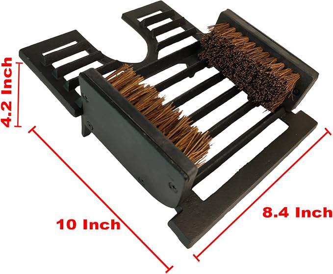 Heavy Duty Outdoor Black Cast Iron Rain Boots Scraper Cleaner Mud Dirt Shoes Brush for Farm Garden Golf Course with Brush On Both Sides