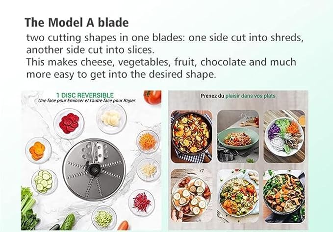 Multifunctional Vegetable and Cheese Grater Cutter Coarse and Fine Cutter Suitable For Thermomix TM6 Vegetable Peeler Wwhole Set Stainless Steel (Coarse + Fine Cutter)