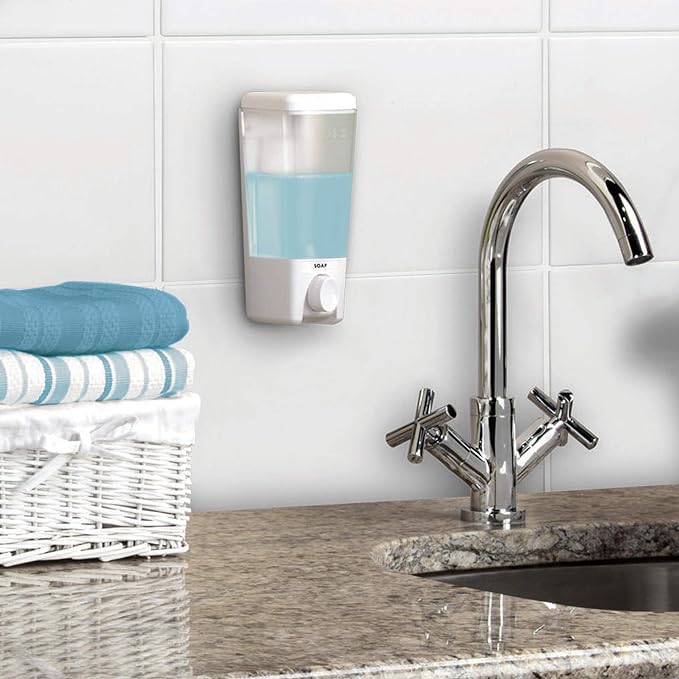 Better Living Products Clear Choice 1 Single Soap Dispenser, One Chamber, White (Pack of 2)