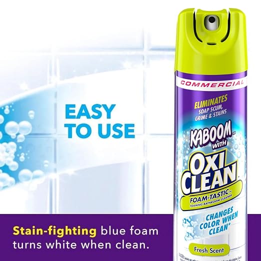 Kaboom 5703700071CT Foamtastic Bathroom Cleaner, Fresh Scent, 19 oz Spray Can, 8/Carton