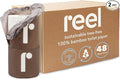 Reel Premium Bulk Bamboo Toilet Paper - 48 Rolls of Toilet Paper - 3-Ply Made From Tree-Free - Zero Plastic Packaging, Septic Safe