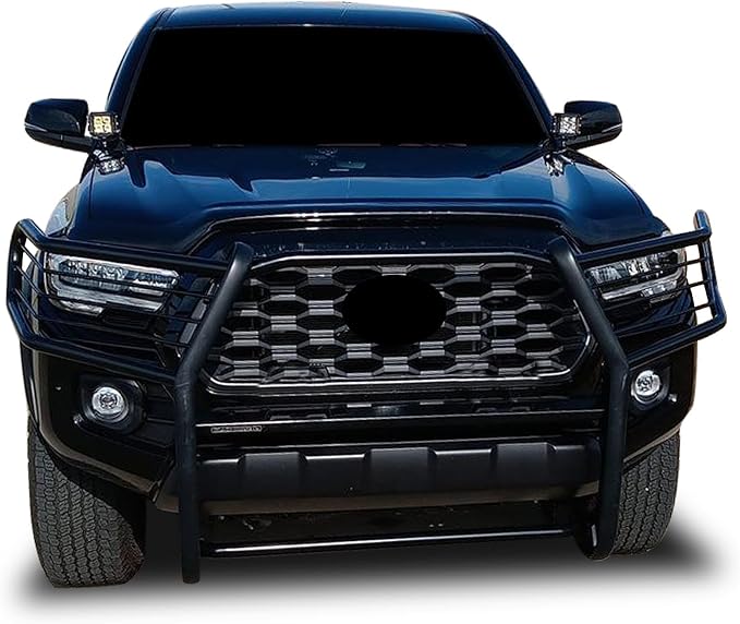 Black Horse Grille brush Bumper Guard Modular Black Compatible with 2016-2023 Toyota Tacoma-17A096402MA