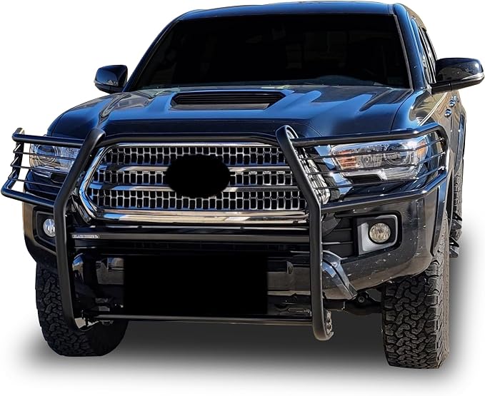 Black Horse Grille brush Bumper Guard Modular Black Compatible with 2016-2023 Toyota Tacoma-17A096402MA