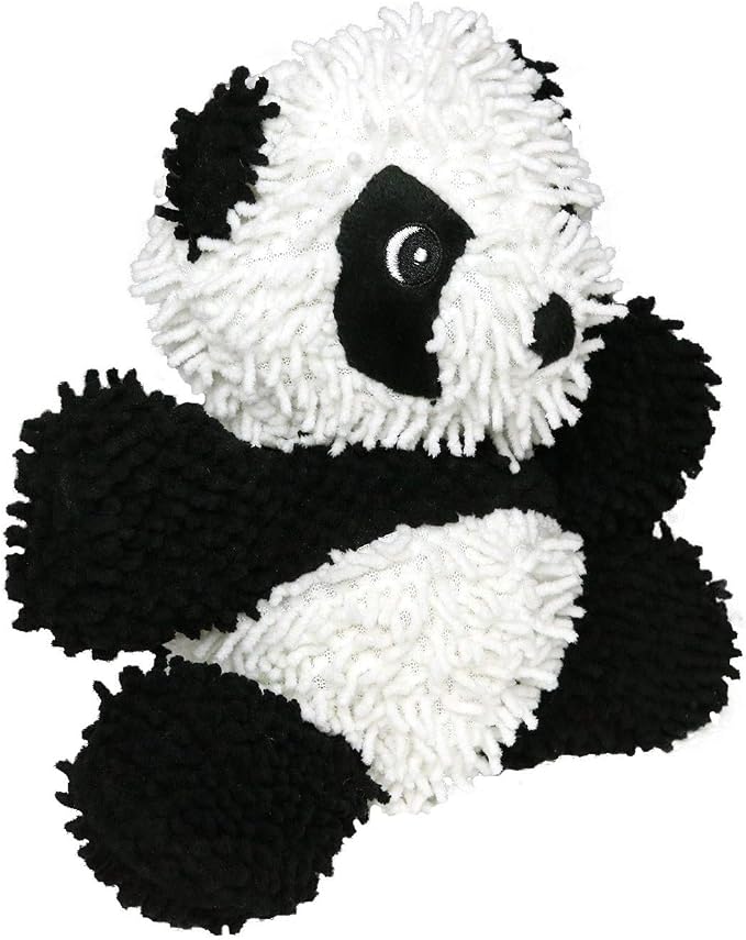 MIGHTY® 2 Pack Microfiber Medium Panda Dog Toys | Ultra Durable Plush Toy with Multiple Layers & Reinforced Seams , Washable and Floats , Mighty® Construction