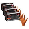 Venom Steel Maximum Grip Nitrile Gloves, 8 Mil Thick, Raised Diamond Texture For Grip, Puncture and Rip Resistant, Hi-Visibility Orange, Large (100 Count) (Pack of 3)