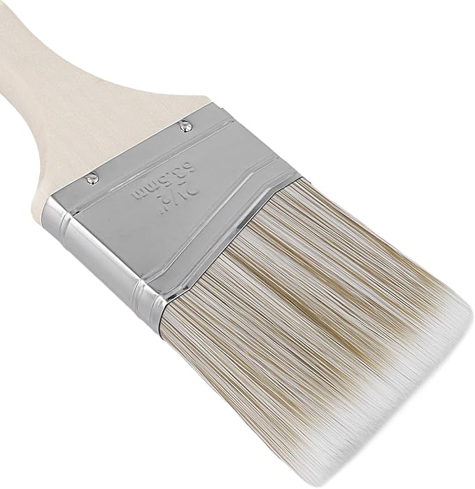 10 PCS 2.5 Inch Paint Brushes Set, Angle Sash Brush Wooden Handle Paintbrush for Painting Walls, Acrylics, Stains, Interior Exterior Home Improvement