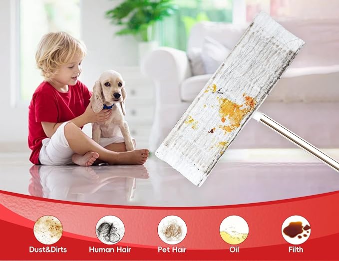 Upgraded Thickened XL Dry Sweeping Cloths - Disposable Mop Refills Compatible with Sweeper | Pet-Friendly for Hardwood Floor Dust & Floor Cleaning(60Count)