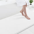 Smiry Memory Foam Bath Mat 40x24, Extra Soft and Absorbent Bathroom Mats, Non Slip Washable Carpet for Floor, Shower and Tub, White
