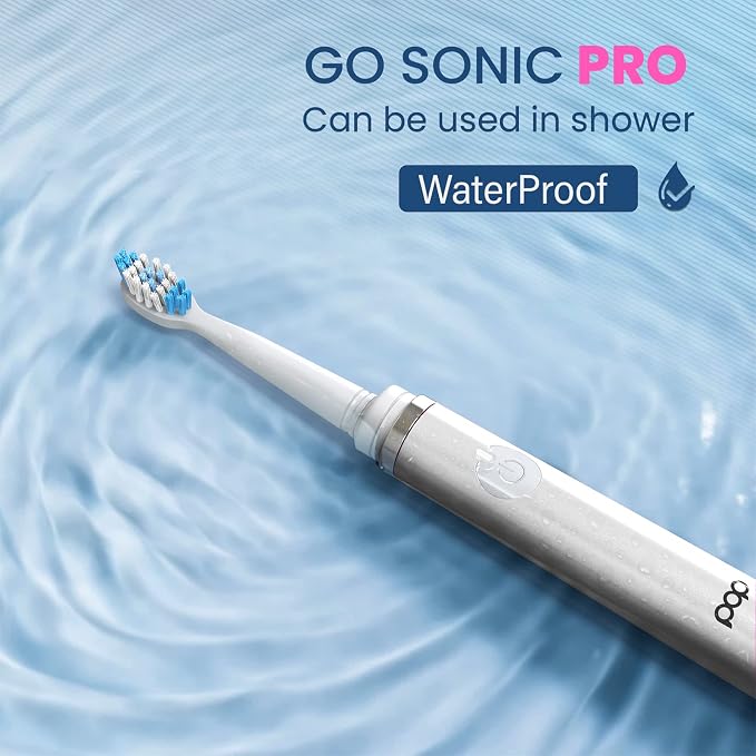 Pop Sonic The Ultimate Pro Toothbrush (Silver) | Rechargeable Tooth Brush w/Up to 40,000 Brush Strokes/Minute - Long-Lasting Dupont Nylon Bristles - for Teens & Adults w/Quadrant Pacer & Timer