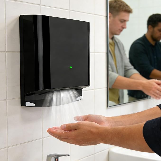 Compact Hand Dryer, Electric Hand Dryer, High Speed Automatic Hand Dryer, Commercial Or Household, Toilet Hand Dryer.Abs Housing.1250w Black