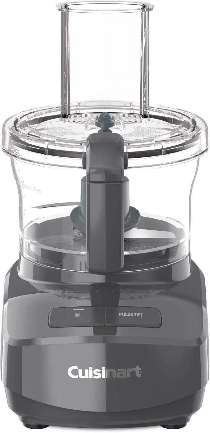 Cuisinart 7-Cup Sleek and Modern Design Food Processor with Two Easy Controls and Universal Blade for Chopping, Mixing, and Dough (Gray) | 7-Cup Bowl, On and Pulse Controls, Universal Chopping and Mixing and Dough Blade