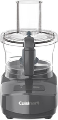 Cuisinart 7-Cup Sleek and Modern Design Food Processor with Two Easy Controls and Universal Blade for Chopping, Mixing, and Dough (Gray) | 7-Cup Bowl, On and Pulse Controls, Universal Chopping and Mixing and Dough Blade