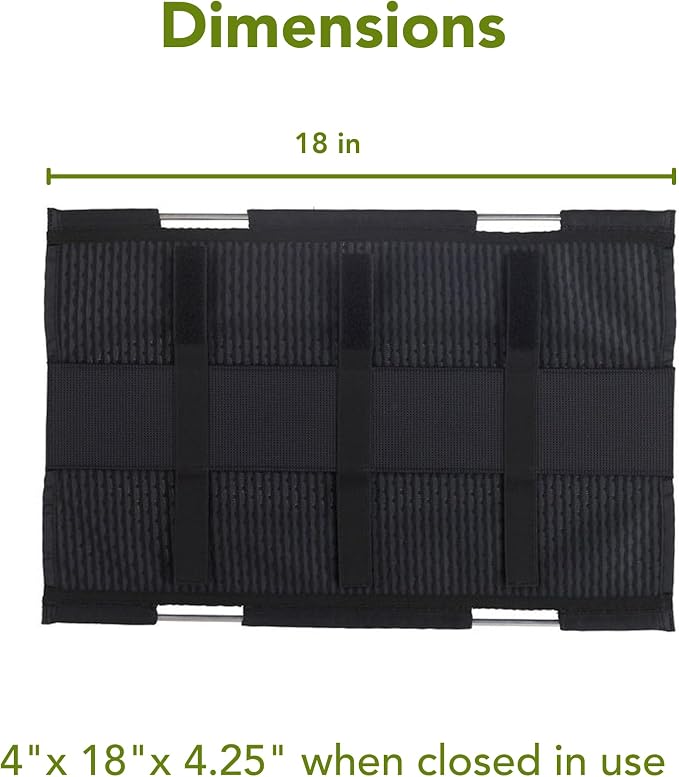 Perfect POSTURE Mini Mesh Cable Organizer – Clamp-Mounted Under Desk Cable Management System, Flexible Mesh & Standing Desk Compatible – Black, 19” (1-Pack)
