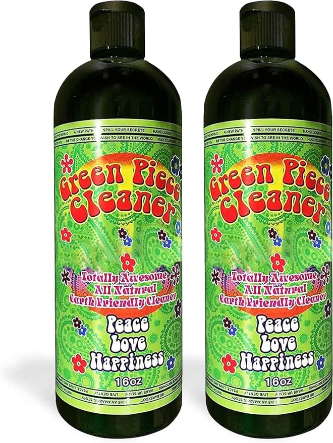 Green Piece® Cleaner - Two of the 16 oz Bottles of Glass Cleaner (Made in USA) - Including a 100% Stainless Steel Reamer - 3 in 1 tool - Excellent for grimey pieces