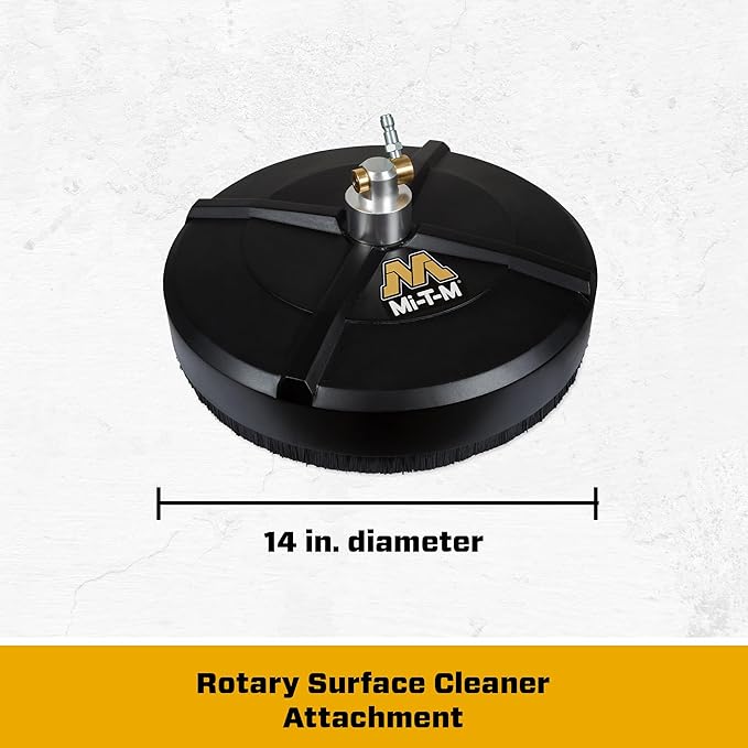 Mi-T-M Corporation AW-7020-8009 14-Inch Surface Cleaner - 4200 PSI, 8.0 GPM, Dual Spray Bars, Quick Connect, for Decks, Driveways, Patios & Concrete Cleaning